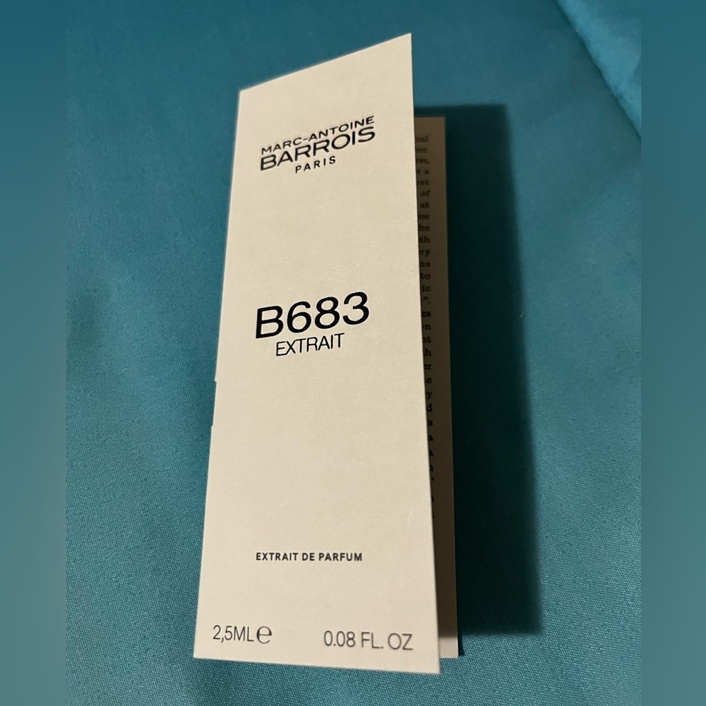 Marc-Antoine Barrois B683 Extrait de Parfum Sample Vial 2.5 ml 0.08 oz New